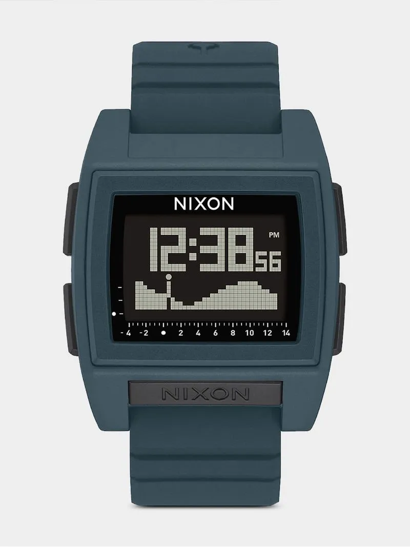 Nixon Men's Base Tide Pro Dark Slate Digital Silicone Watch