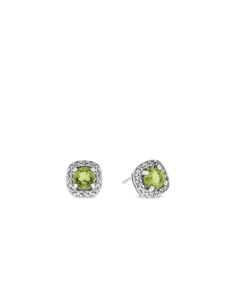 Sterling Silver Cubic Zirconia Women's August Birthstone Stud Earrings