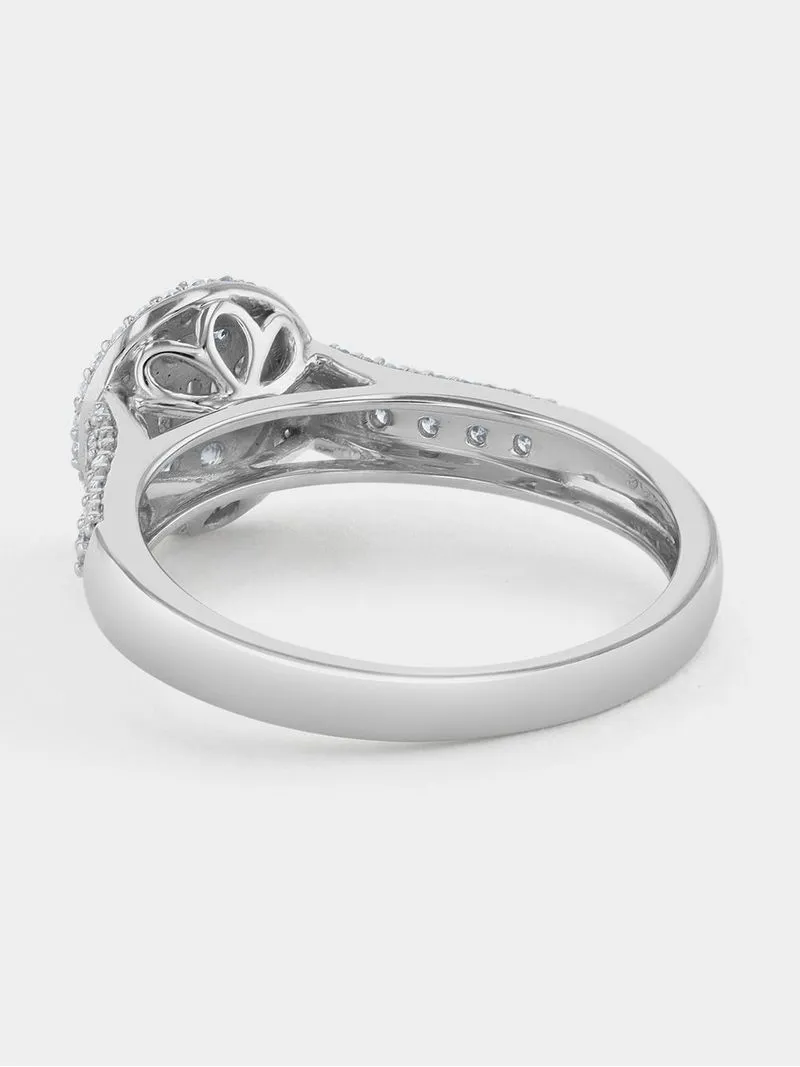 White Gold 0.50ct Diamond Women’s Round Cluster Ring