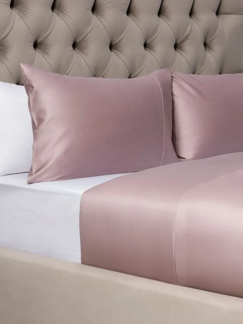Grace Most Lustrous Gold Seal Certified Egyptian Cotton 400 Thread Count Duvet Cover Set Mauve