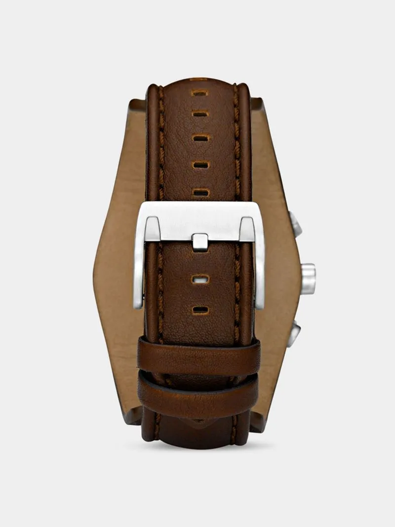 Fossil Men's Coachman Brown Leather Chronograph Watch