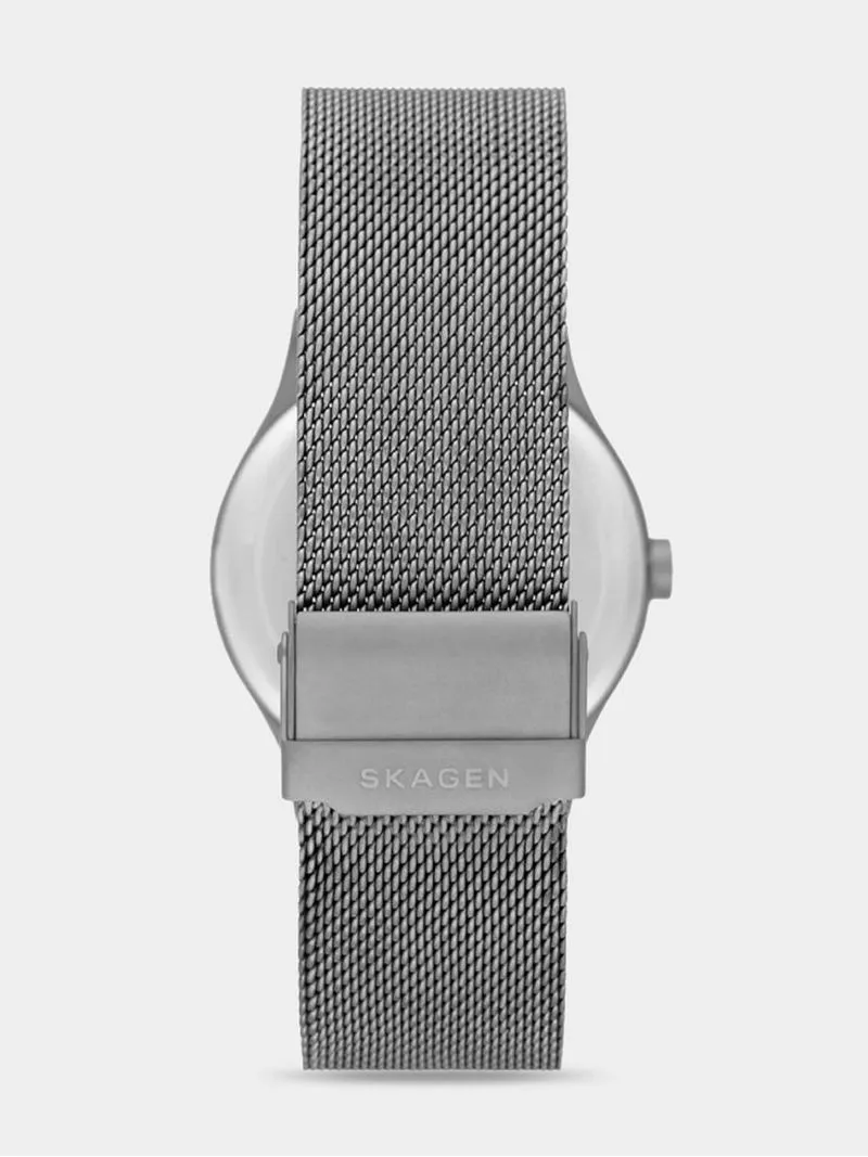 Skagen Men's Skagen Sol Gunmetal Plated Stainless Steel Mesh Watch
