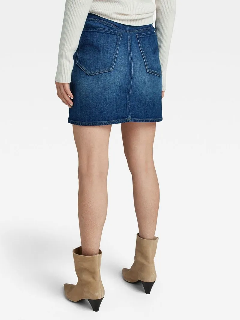 G-Star Women's Viktoria Short Skirt Clean Edge Worn In Isola Night
