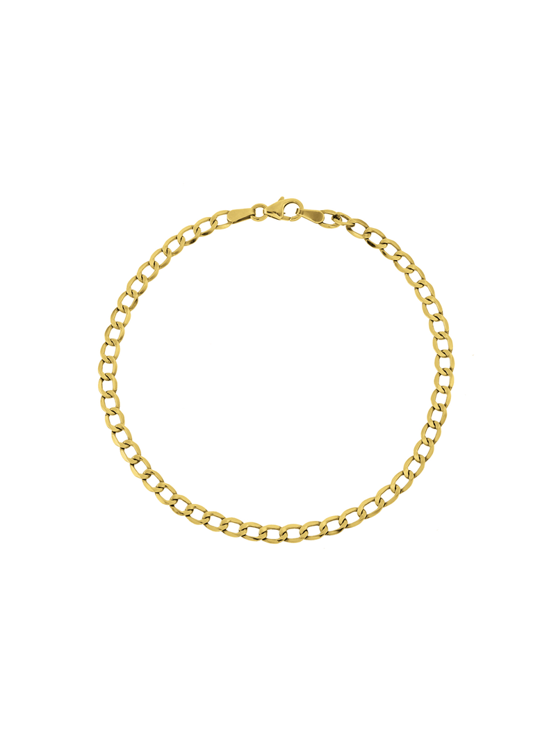 Yellow Gold & Sterling Silver bonded together Curb Bracelet