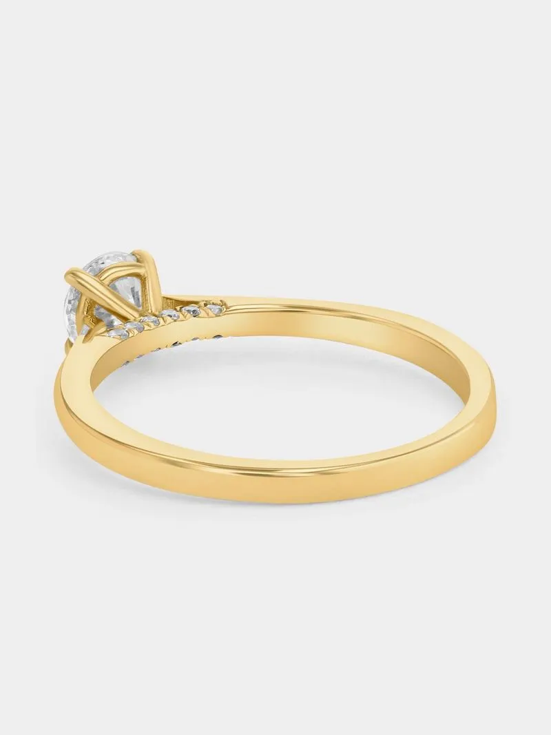 Yellow Gold 0.54ct Lab Grown Diamond Solitaire Ring