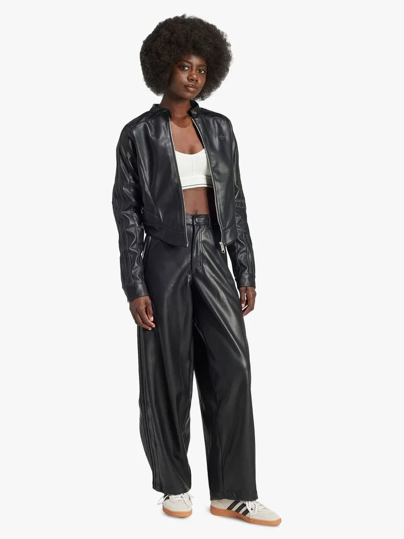 adidas Originals Women's Premium Pleather Adibreak Black Track Pants