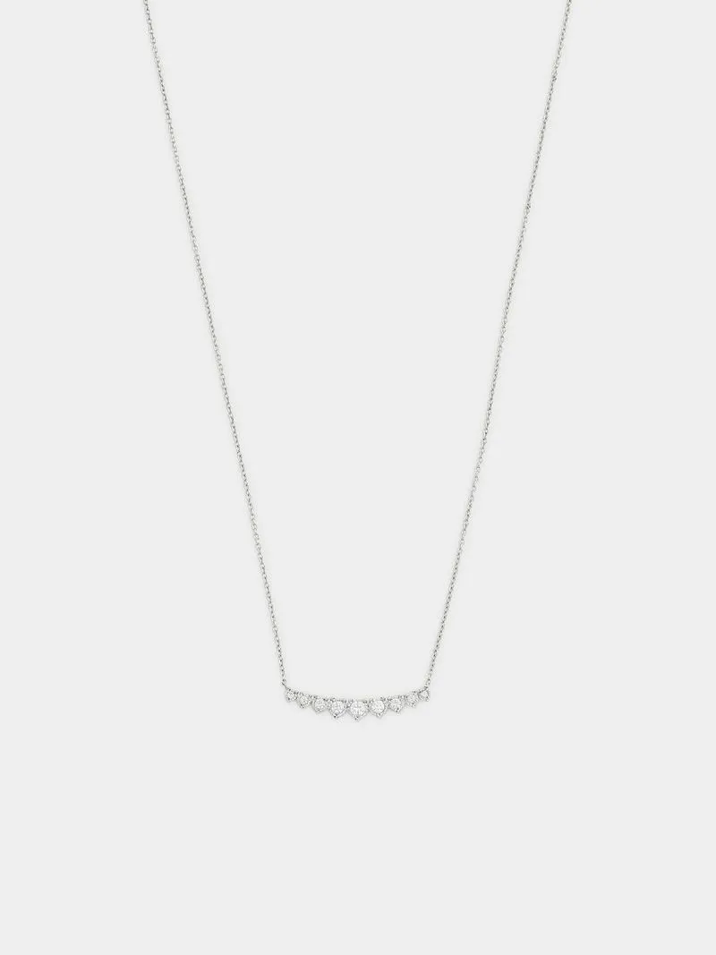 White Gold 0.25ct Diamond Gradient Necklet