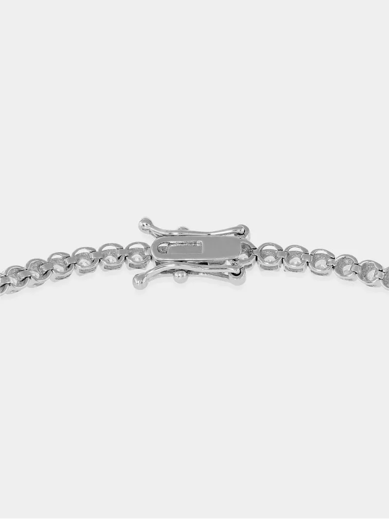 9ct White Gold & 1ct Diamond Illusion Tennis Bracelet