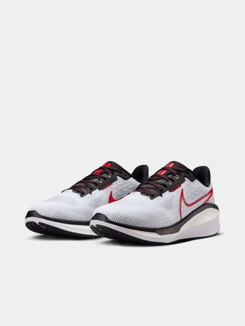 Mens Nike Air Zoom Vomero 17 White/Black/Red Running Shoes