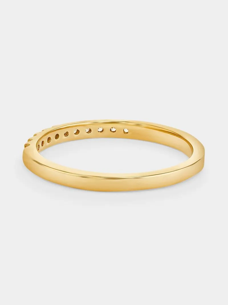 Yellow Gold 0.15ct Diamond Claw-Set Eternity Ring