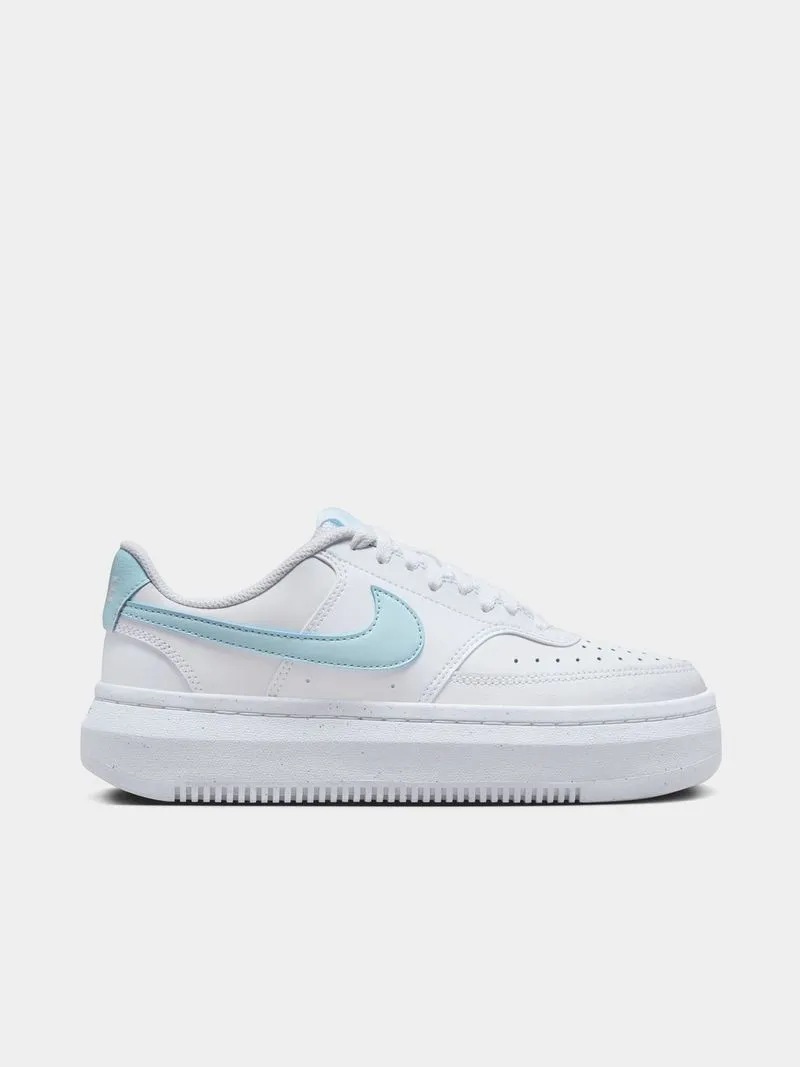 Womens Nike Court Vision Alta White/Glacier Blue Sneakers