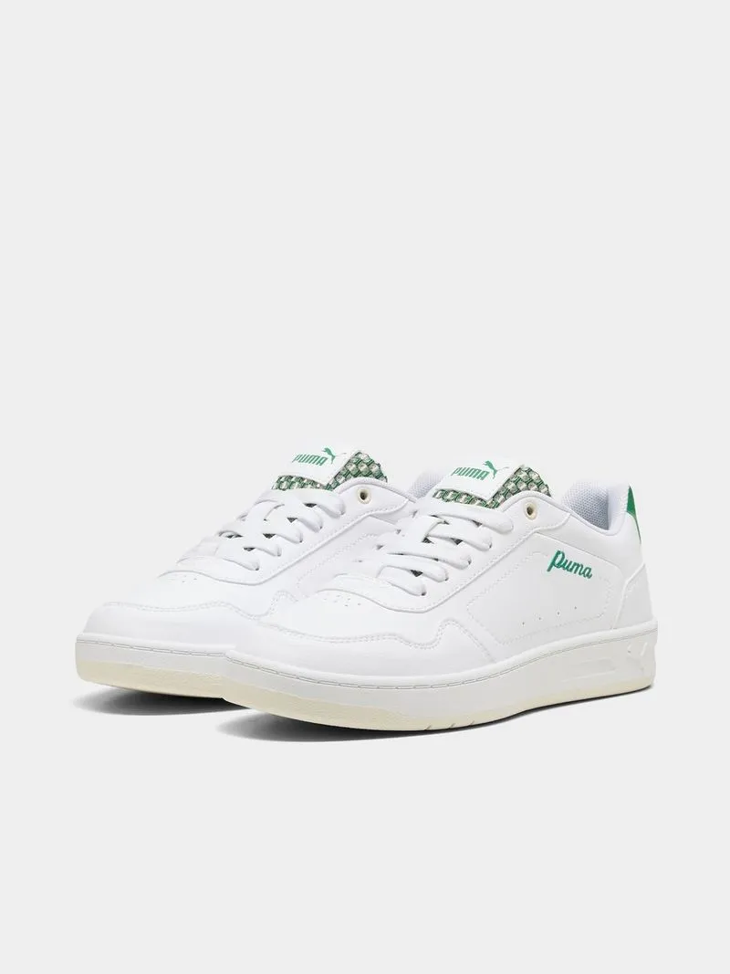 Womens Puma Court Classic Blossom White/Archive Sneakers