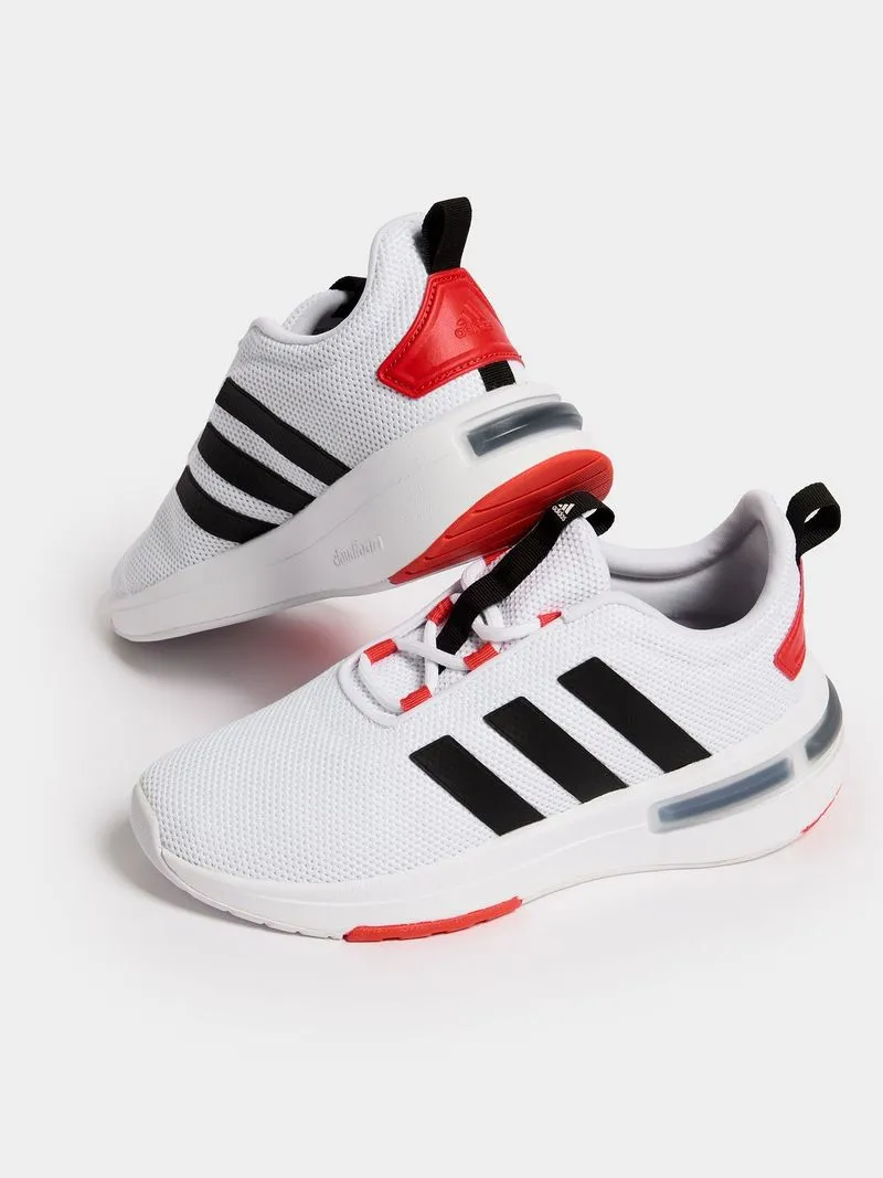 Junior Grade School adidas Racer TR23 White/Black/Orange Running Shoes