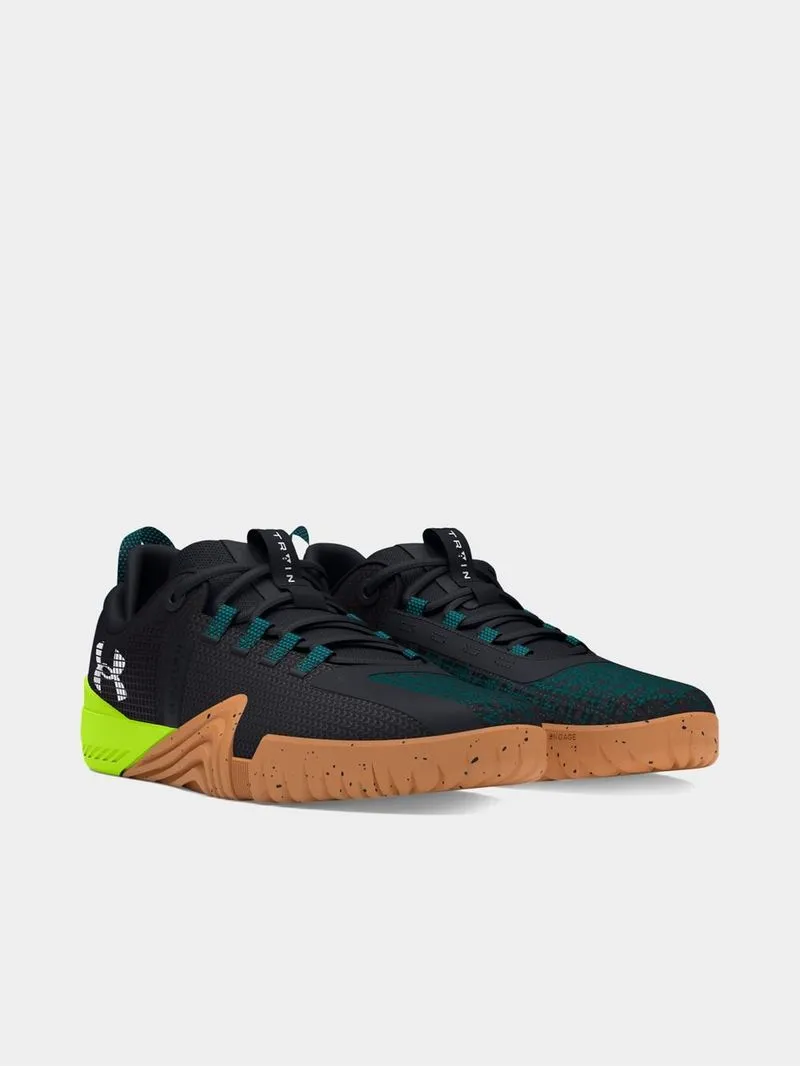 Mens Under armour Tribase Reign 6 Black/Teal/White Training Shoes