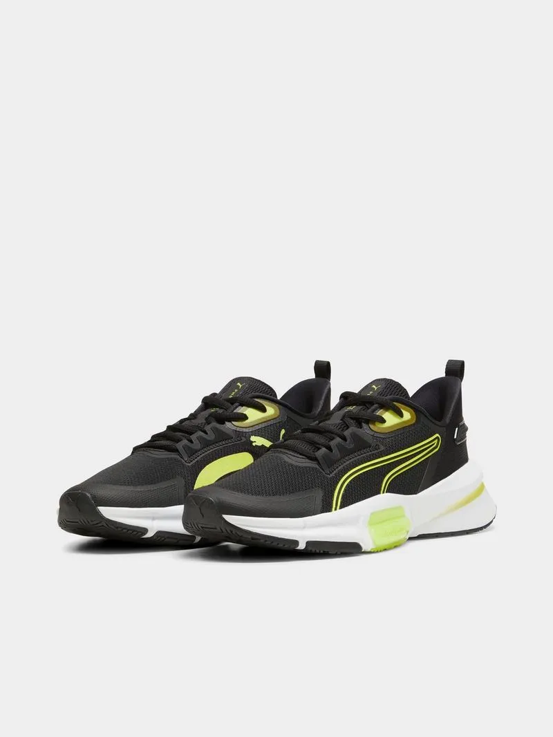 Womens Puma PWRFrame TR 3 Black/Lime Training Shoes