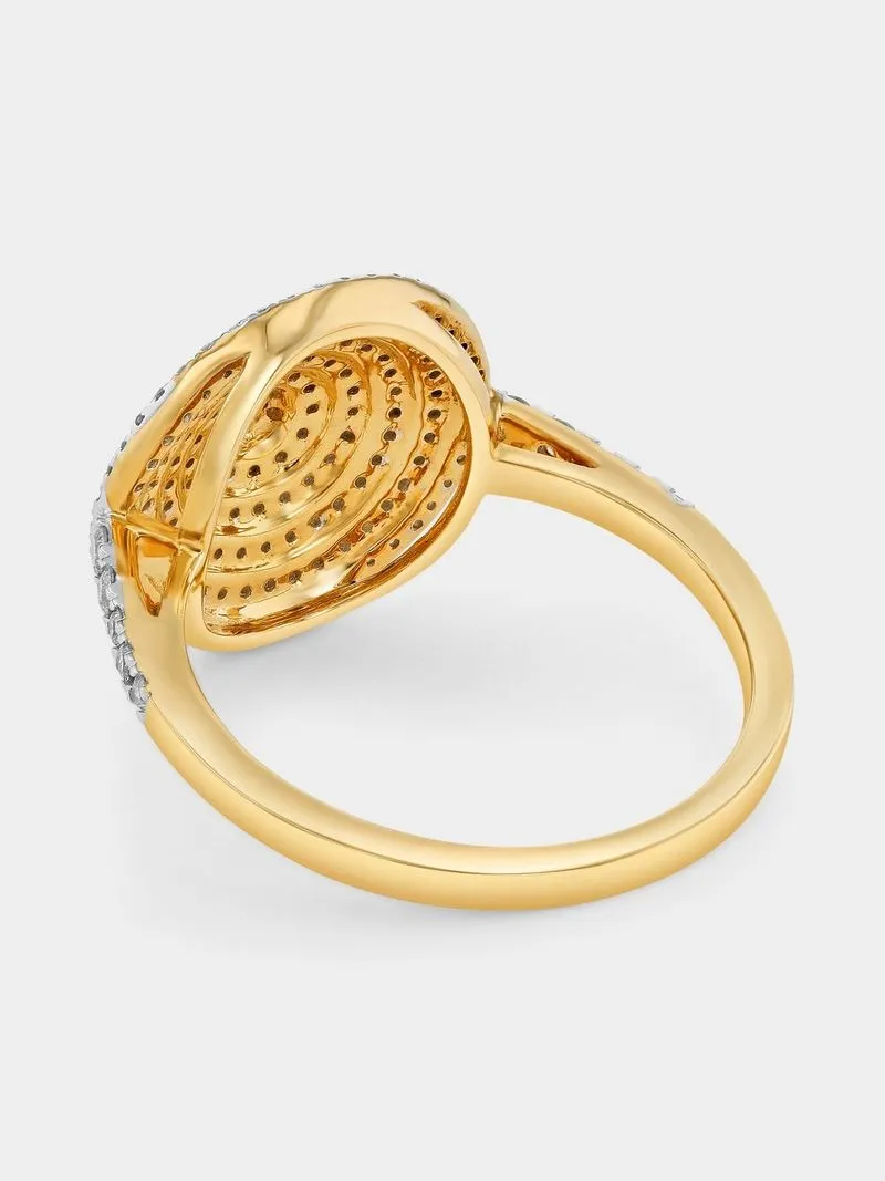 White Gold 0.50ct Diamond Round Vegas Ring