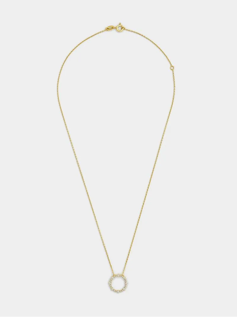 Yellow Gold 0.25ct Diamond Circle Pendant