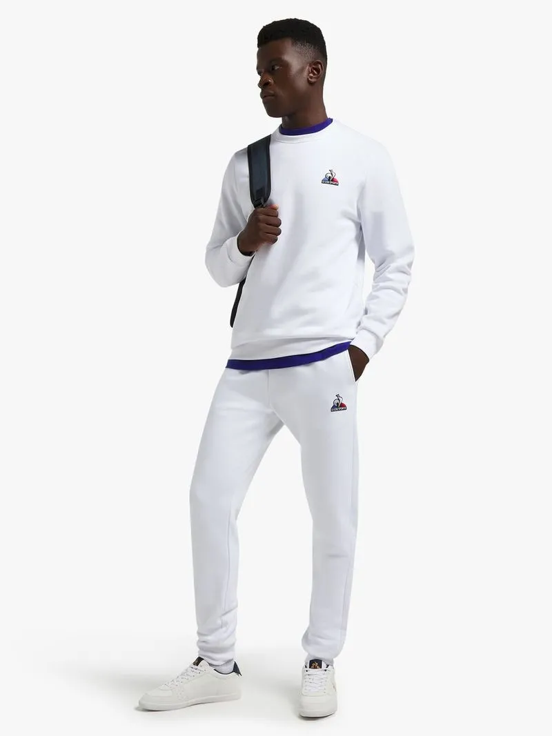 Mens Le Coq Sportif Essential Fleece White Pants