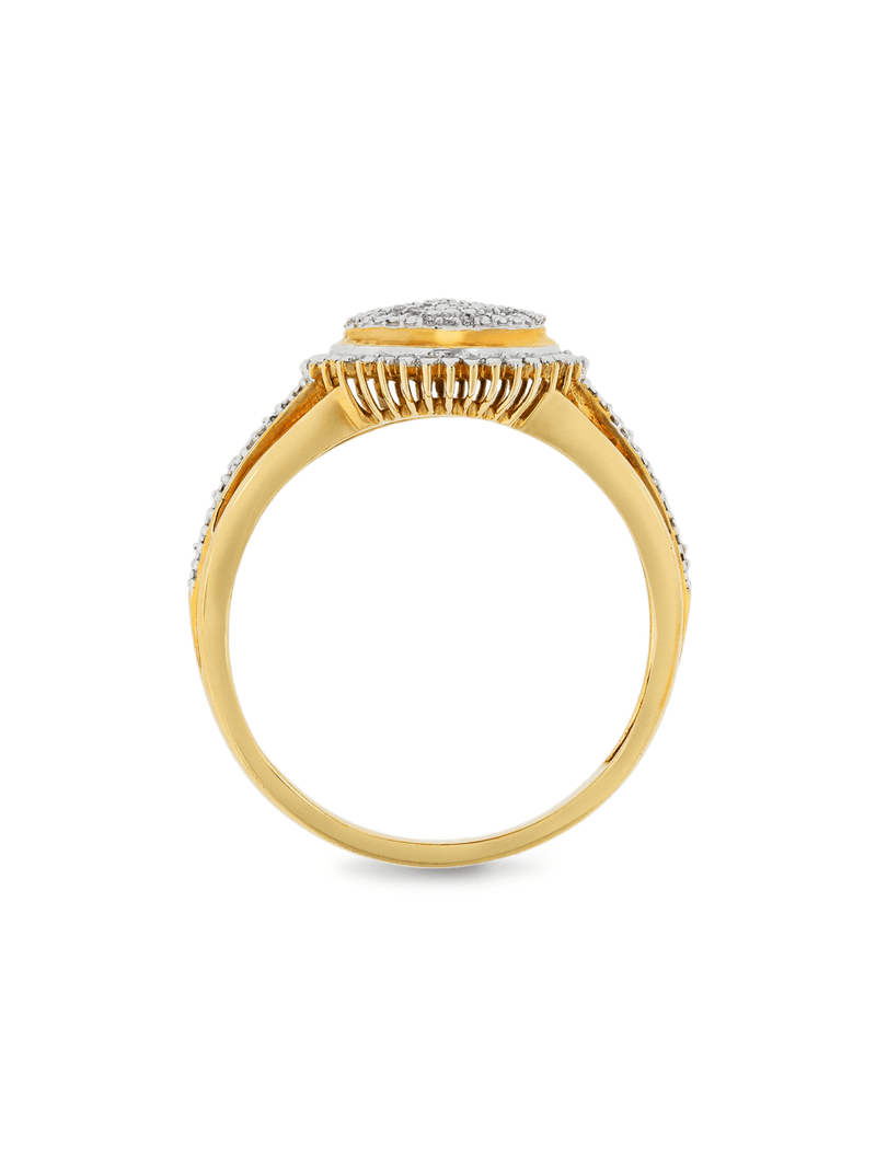 9ct Yellow Gold 0.11ct Diamond Round Ring