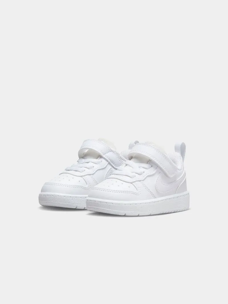 Junior Infant Nike Court Borough Low White Sneakers