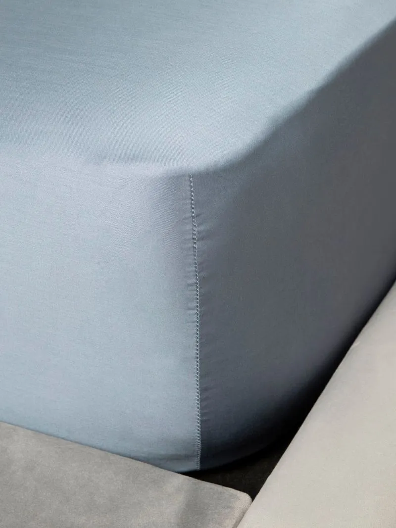 Grace Softest Gold Seal Certified Egyptian Cotton 200 Thread Count Fitted Sheet Indigo
