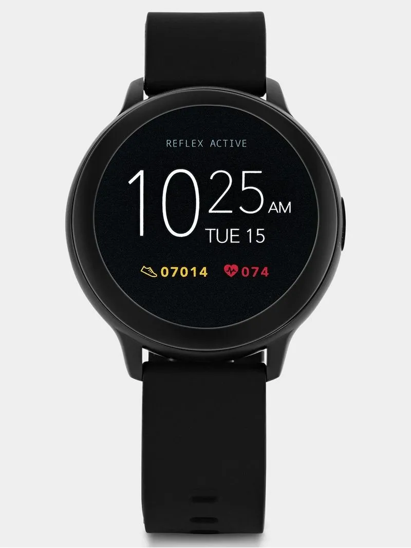 Reflex Active Series 14 Black Silicone Smart Watch