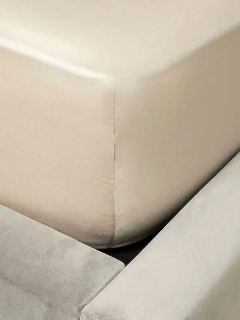 Grace Softest Gold Seal Certified Egyptian Cotton 200 Thread Count Fitted Sheet Stone