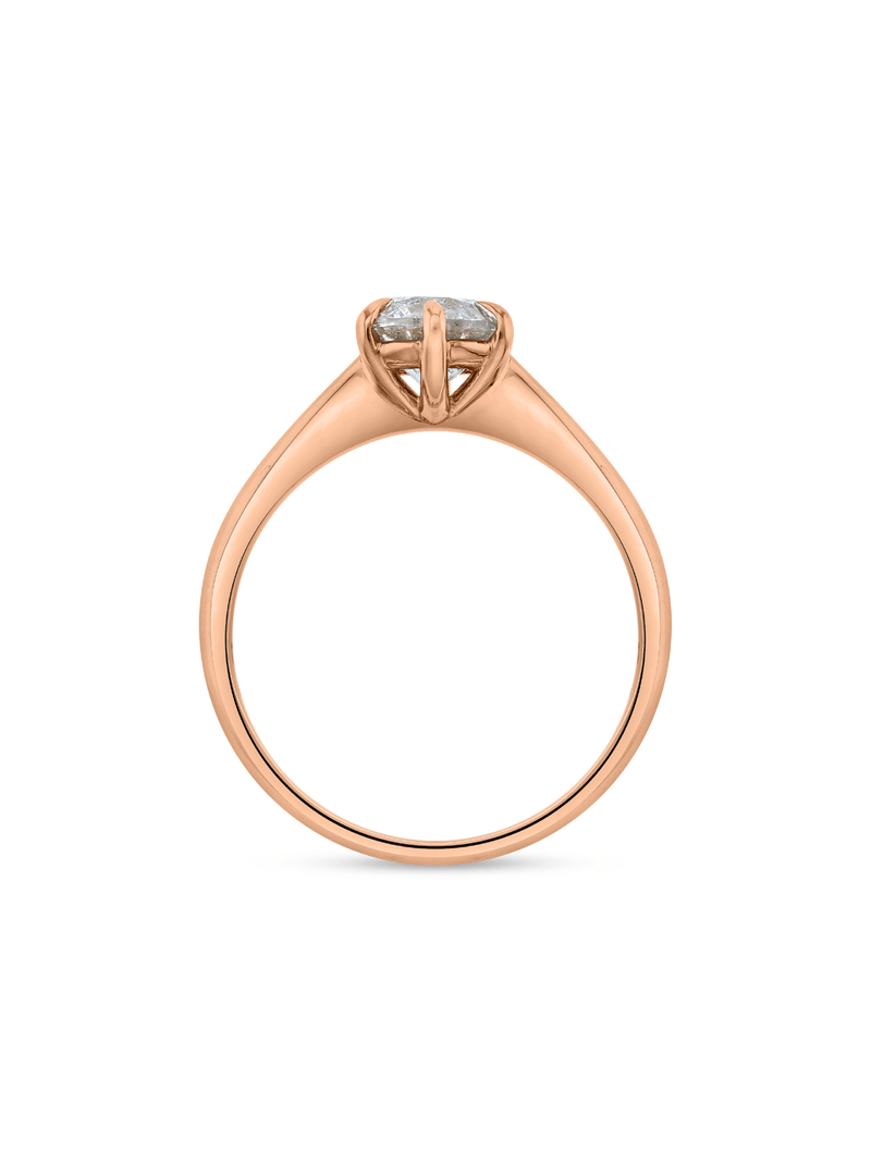 Rose Gold 1ct Salt & Salt Diamond Solitaire Ring
