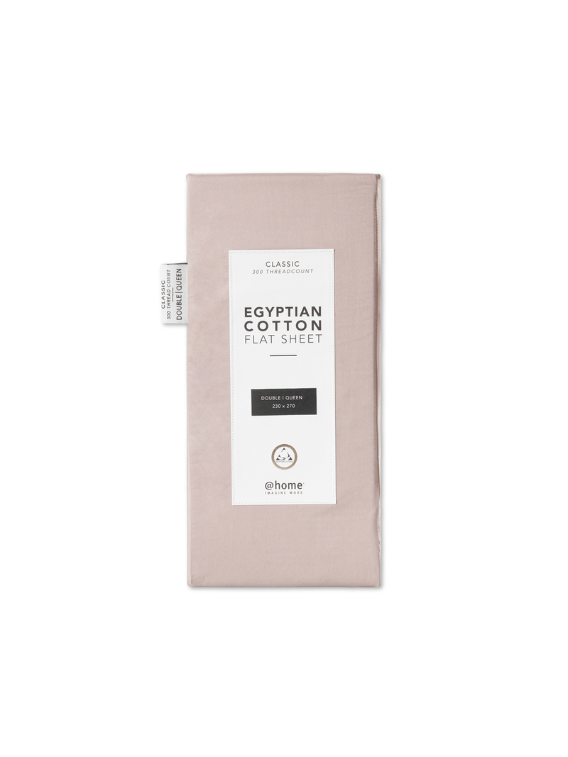 Gold Seal Certified Egyptian Cotton 300 Thread Count Flat Sheet Mauve