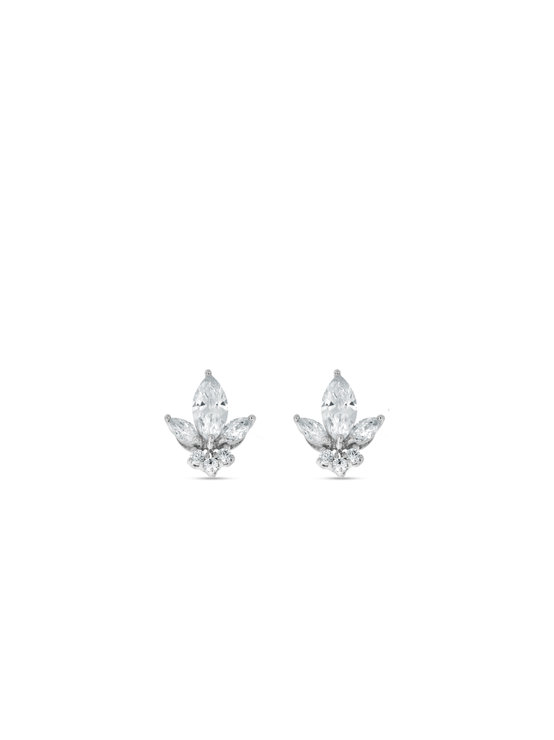 Cheté Sterling Silver Cubic Zirconia Women’s Victoria Stud Earrings