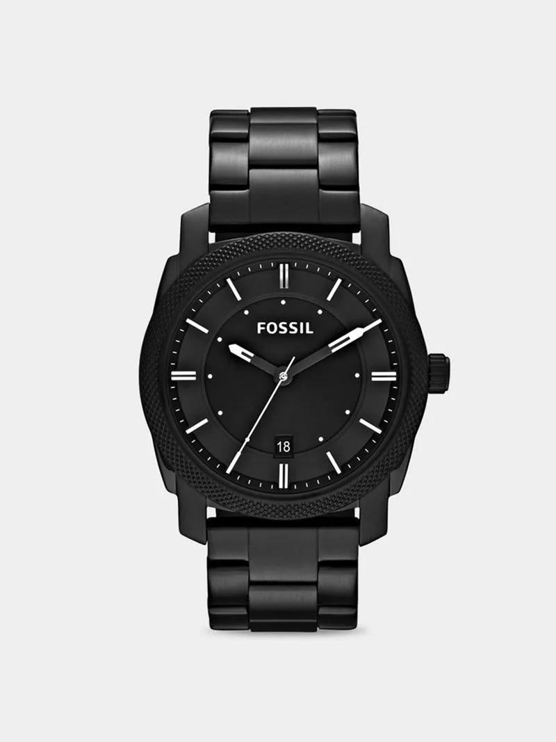 Fossil Men's Machine Black Stainless Steel Watch