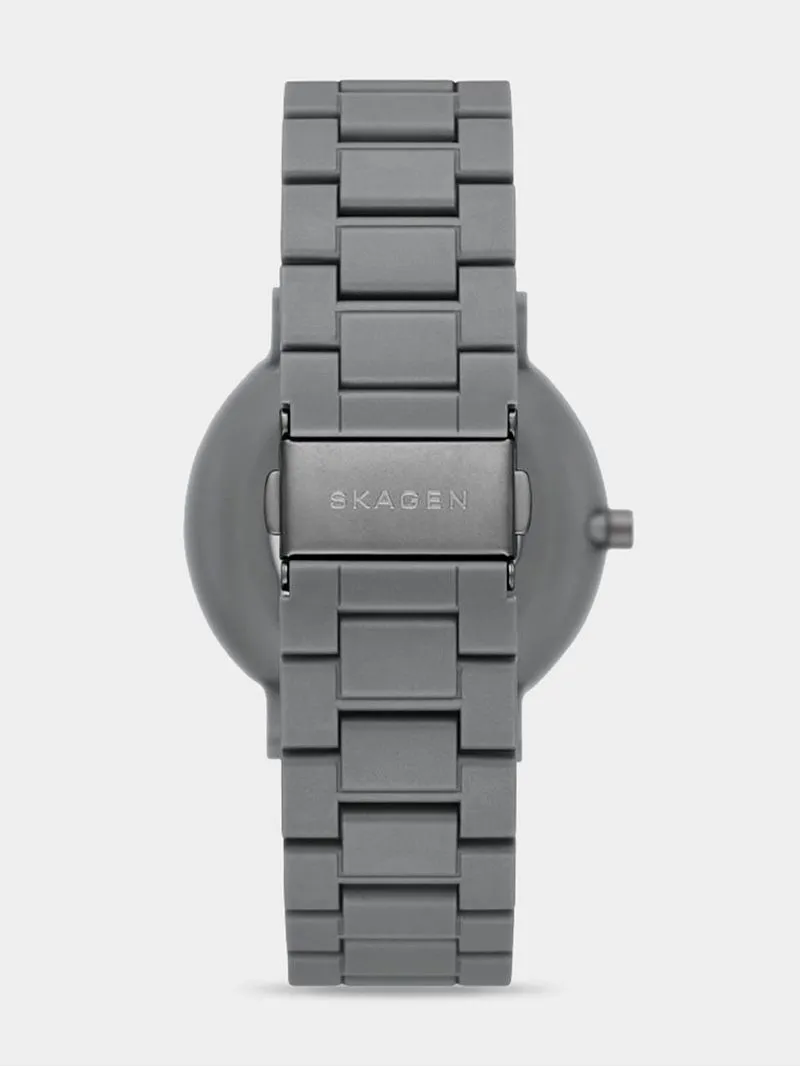 Skagen Men's Aaren Ocean Grey Tide Ocean Material Bracelet Watch