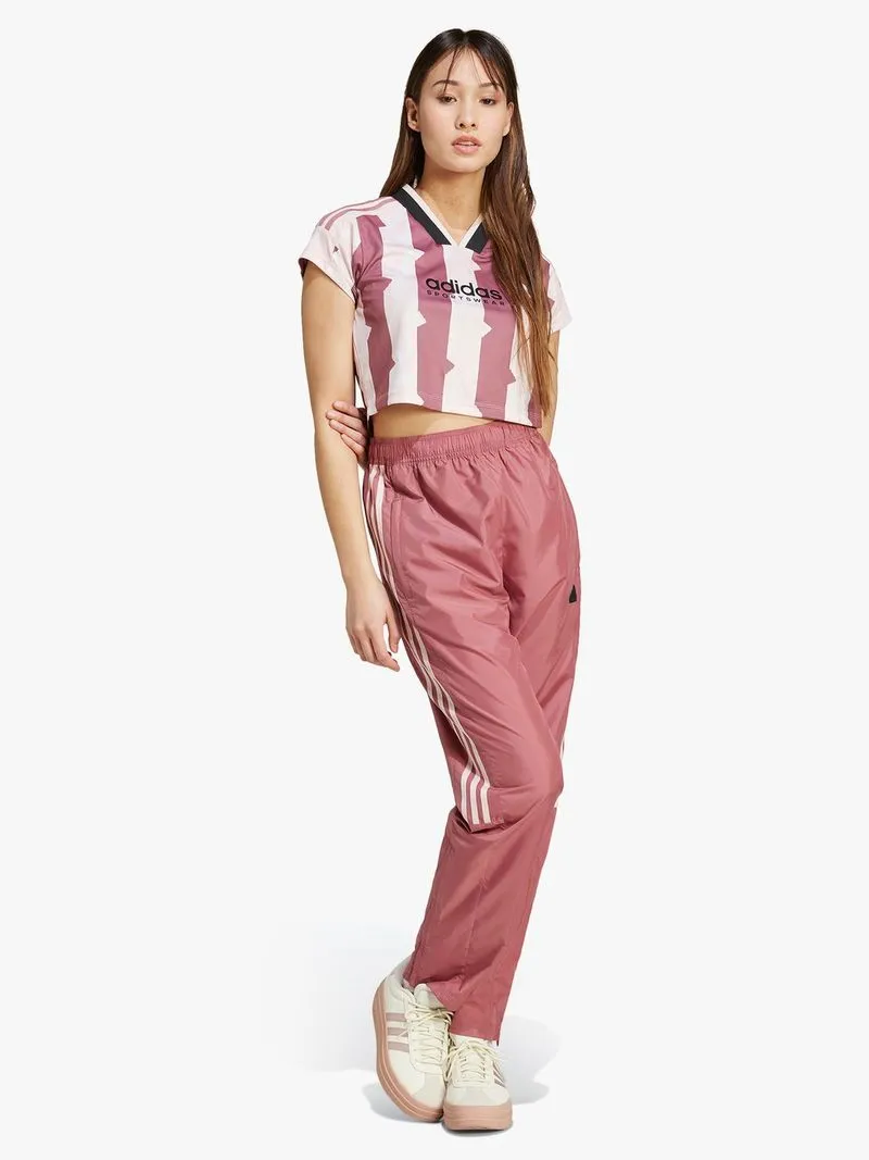 Womens adidas Tiro Cut 3-stripes Print Baby Pink Tee
