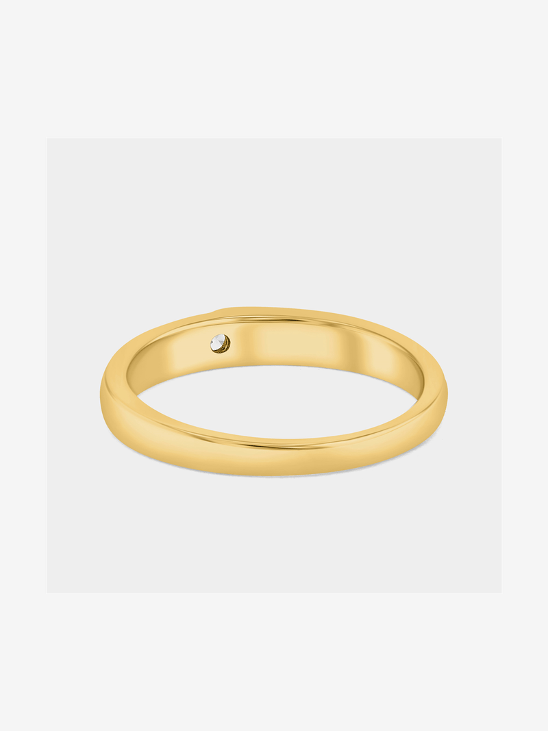 Yellow Gold Diamond Solitaire Wedding Ring
