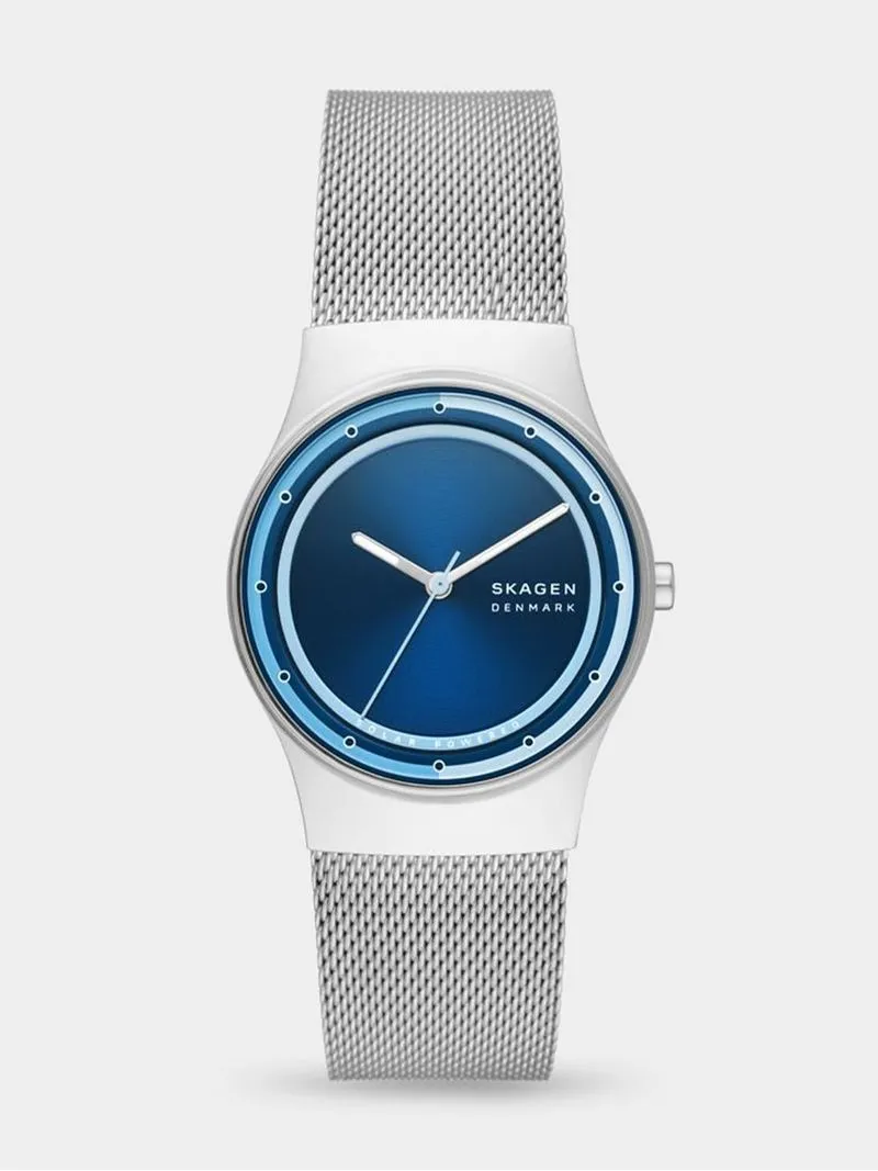 Skagen Women's Skagen Sol Silver Plated Stainless Steel Mesh Watch