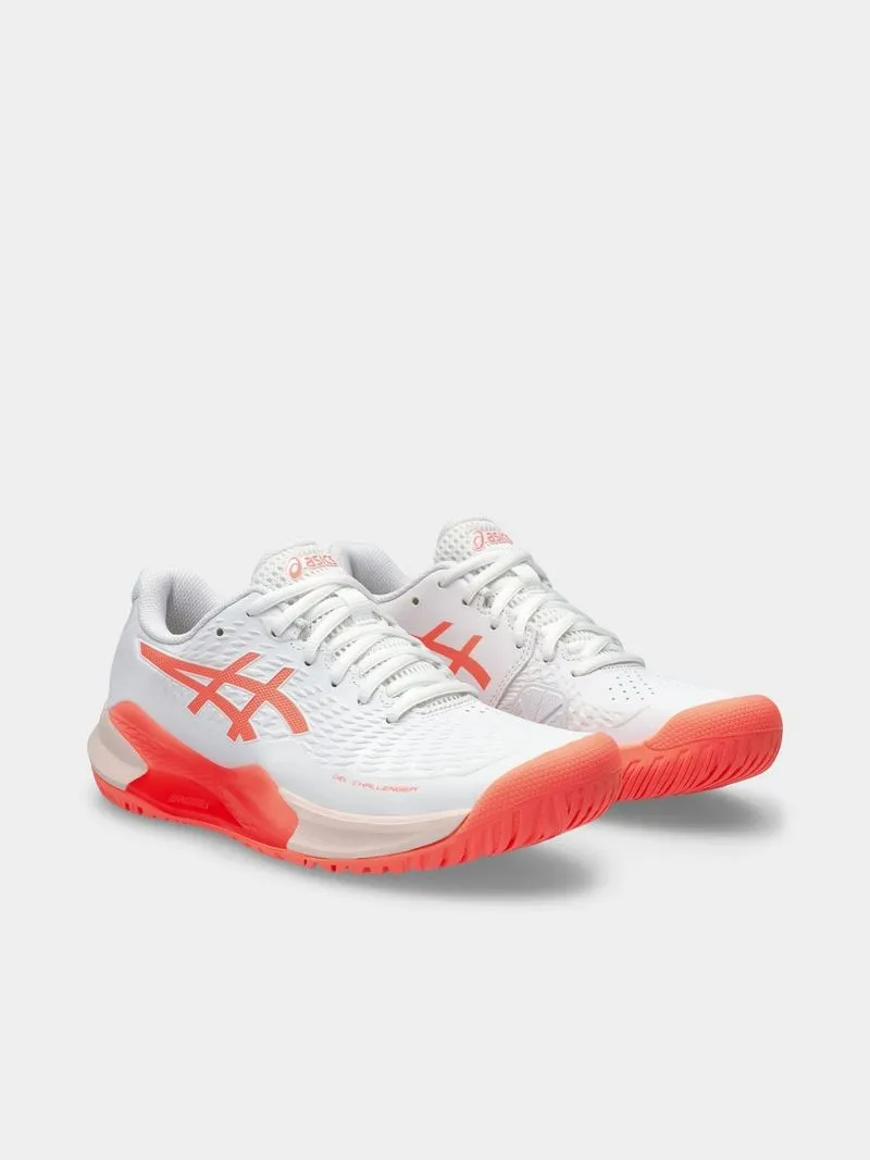 Womens Asics Challenger 14 White/Pearl Pink Court Shoes