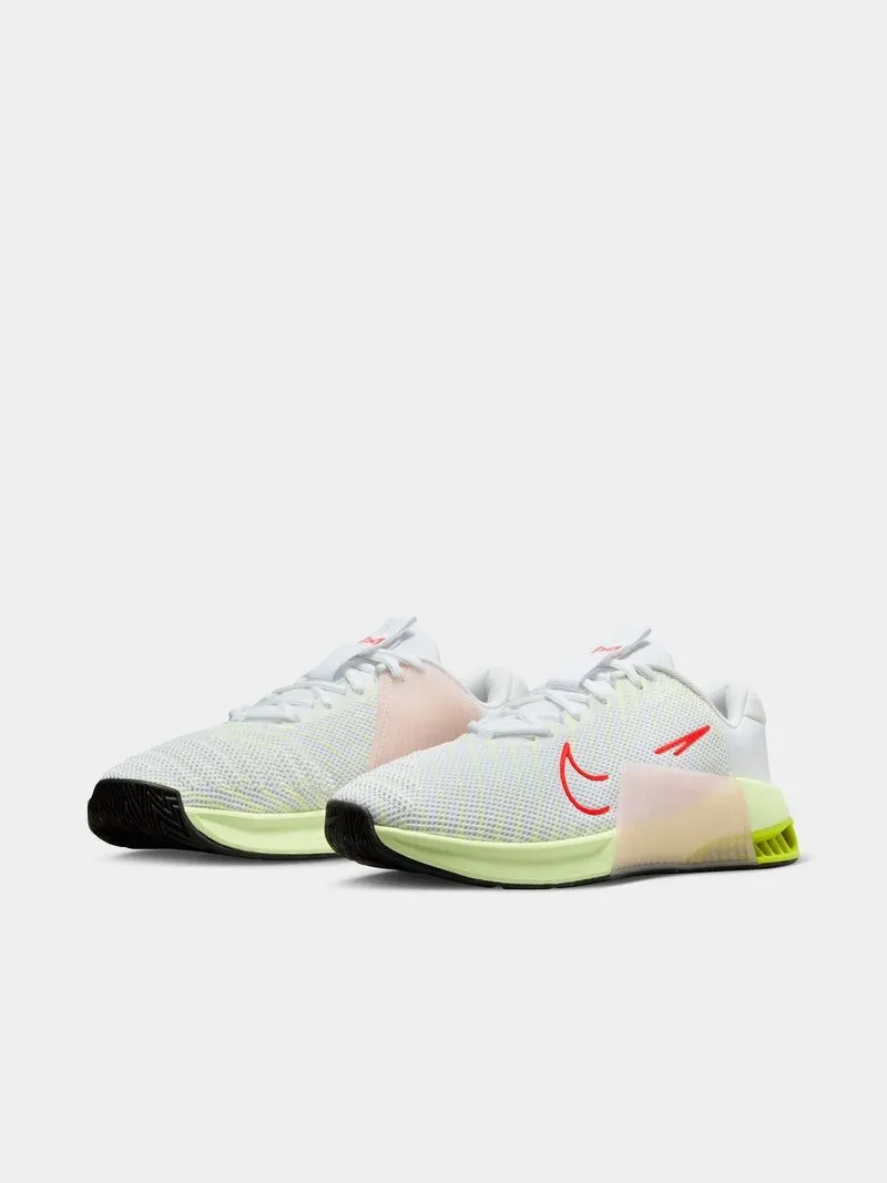 Womens Nike Metcon 9 White/Crimson Training Shoes