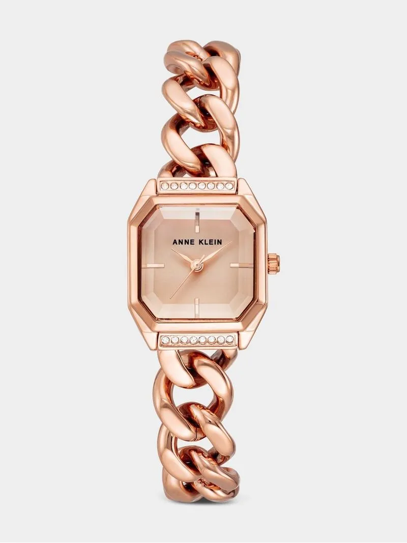 Anne Klein Women's Rose Gold Plated Bracelet Watch
