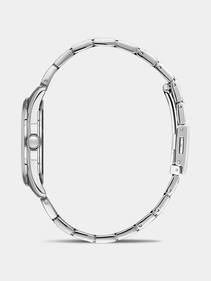 Daniel Klein Silver Plated Stainless Steel Bracelet Watch