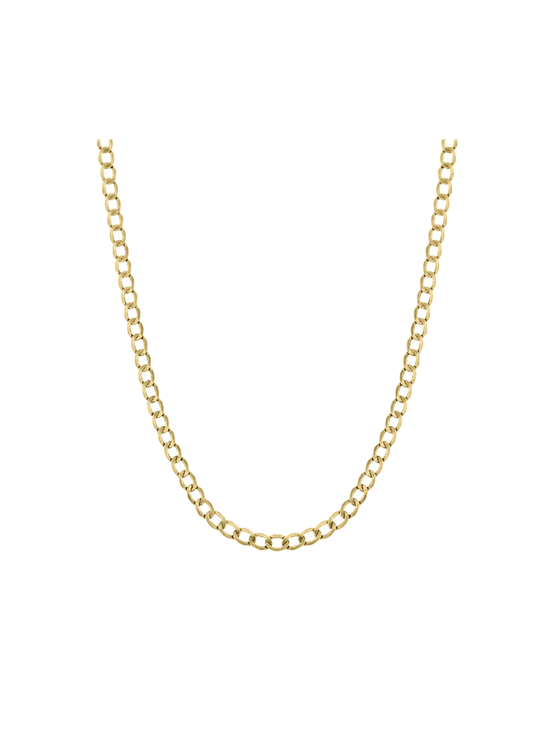 Yellow Gold & Sterling Silver bonded together Classic Curb Chain.
