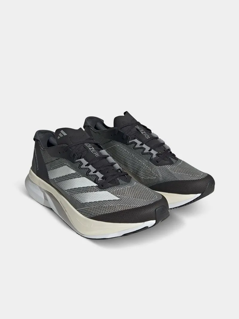 Mens adidas Adizero Boston 12 Black/White Running Shoes