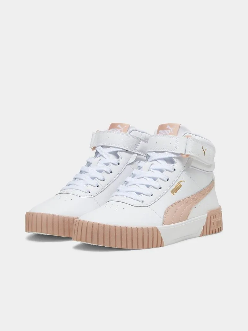 Womens Carina 2.0 Mid-Top White/Rose Quartz Sneakers