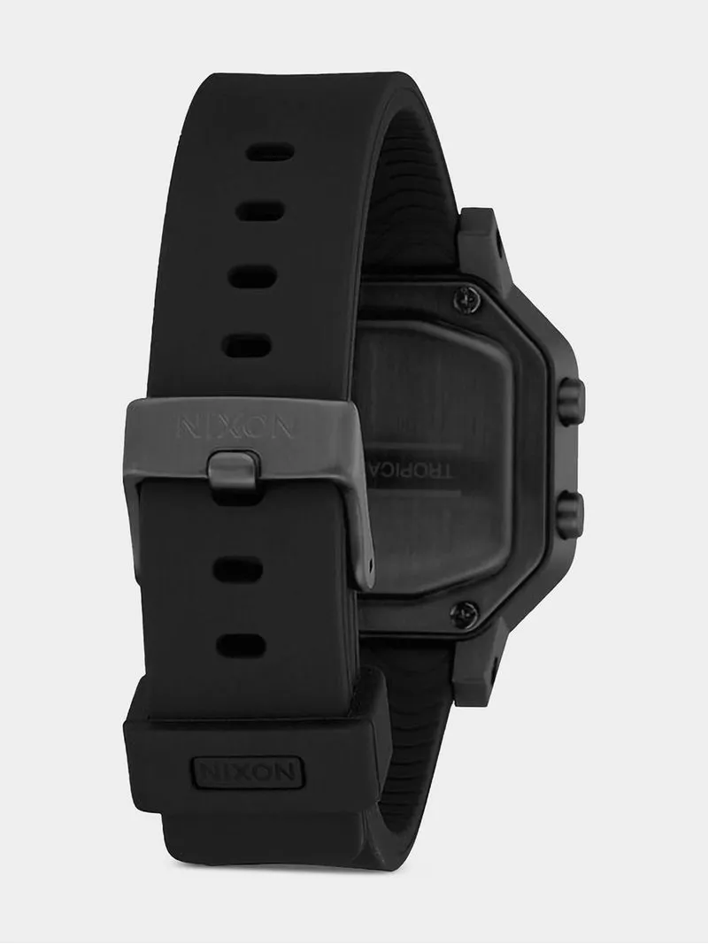 Nixon Women's Siren Stainless Steel All Black Plated Digital Silicone Watch