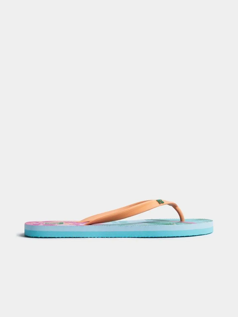 Junior Grade-School 2-Pack Summer Palms Pink/Peach/Green Sandals