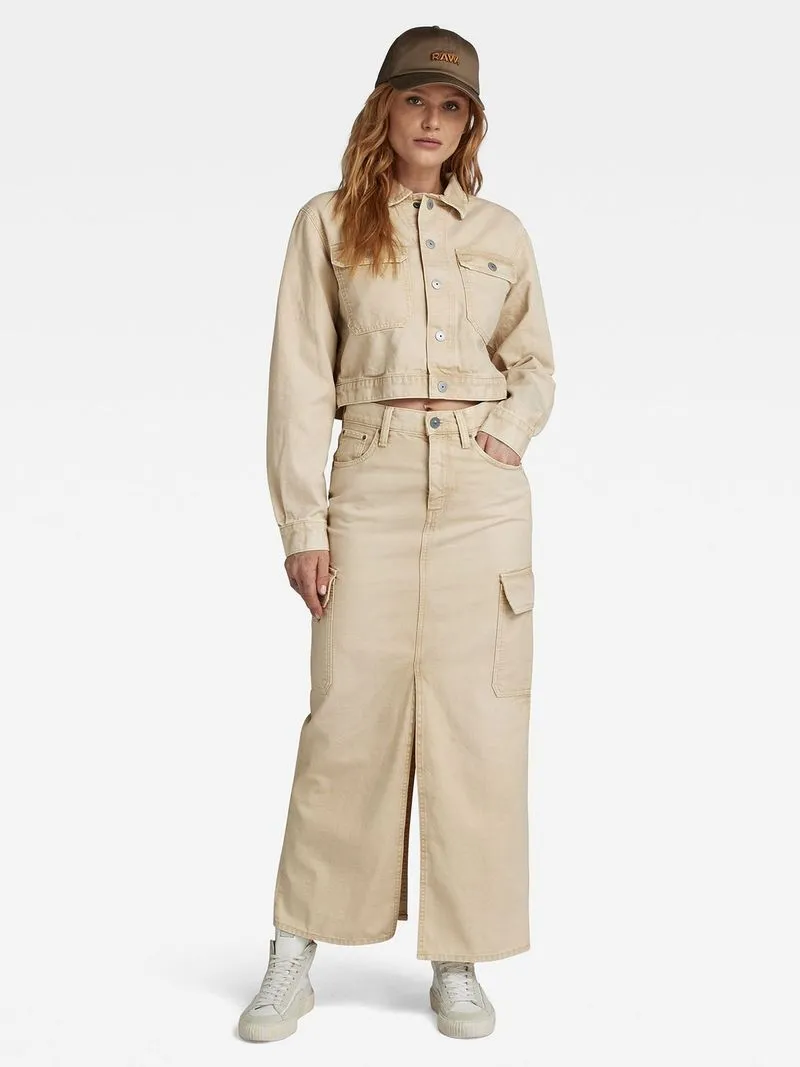G-Star Women's Viktoria Long Cream Beige Skirt