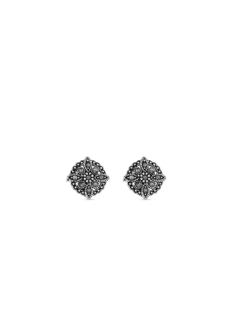 Sterling Silver & Marcasite Women’s Stud Earrings