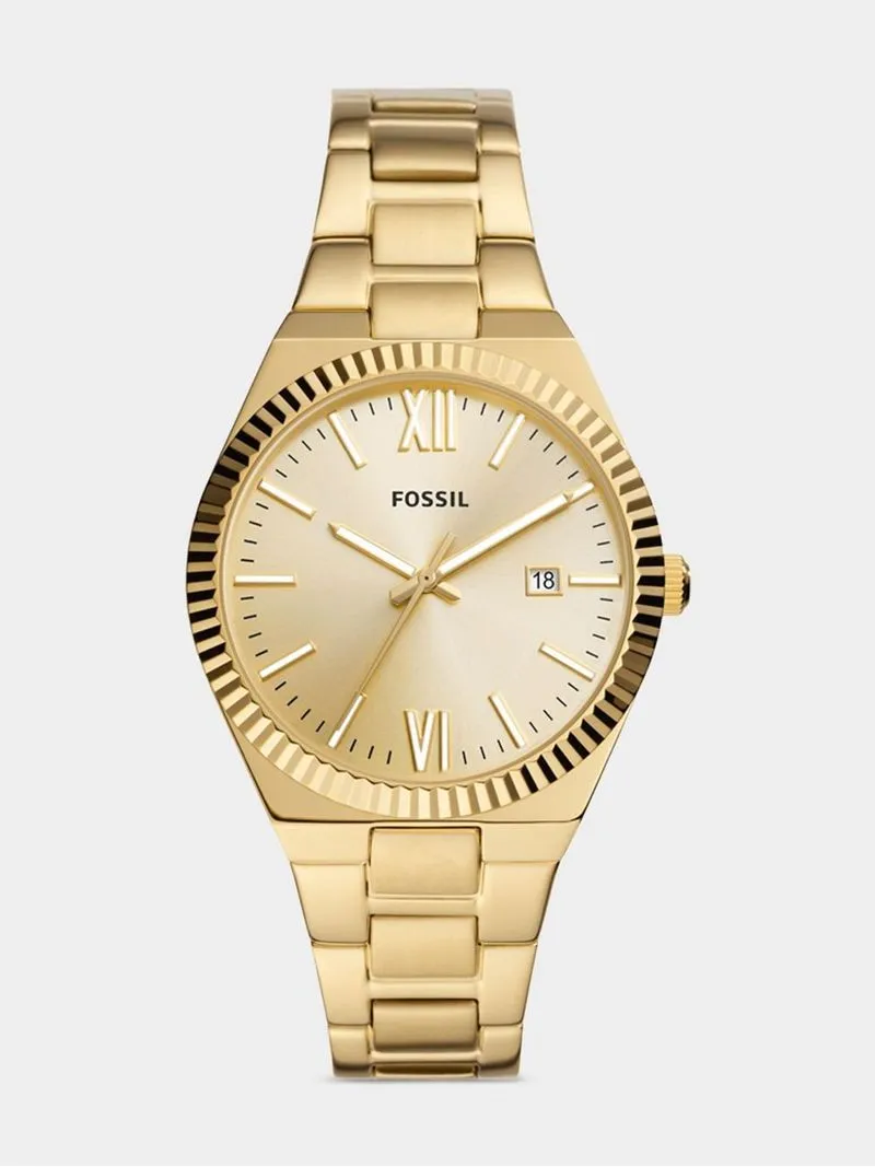 Fossil Gold Plated Stainless Steel Bracelet Watch