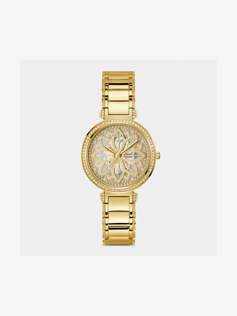 Guess Lily Gold Plated Champagne Dial Bracelet Watch