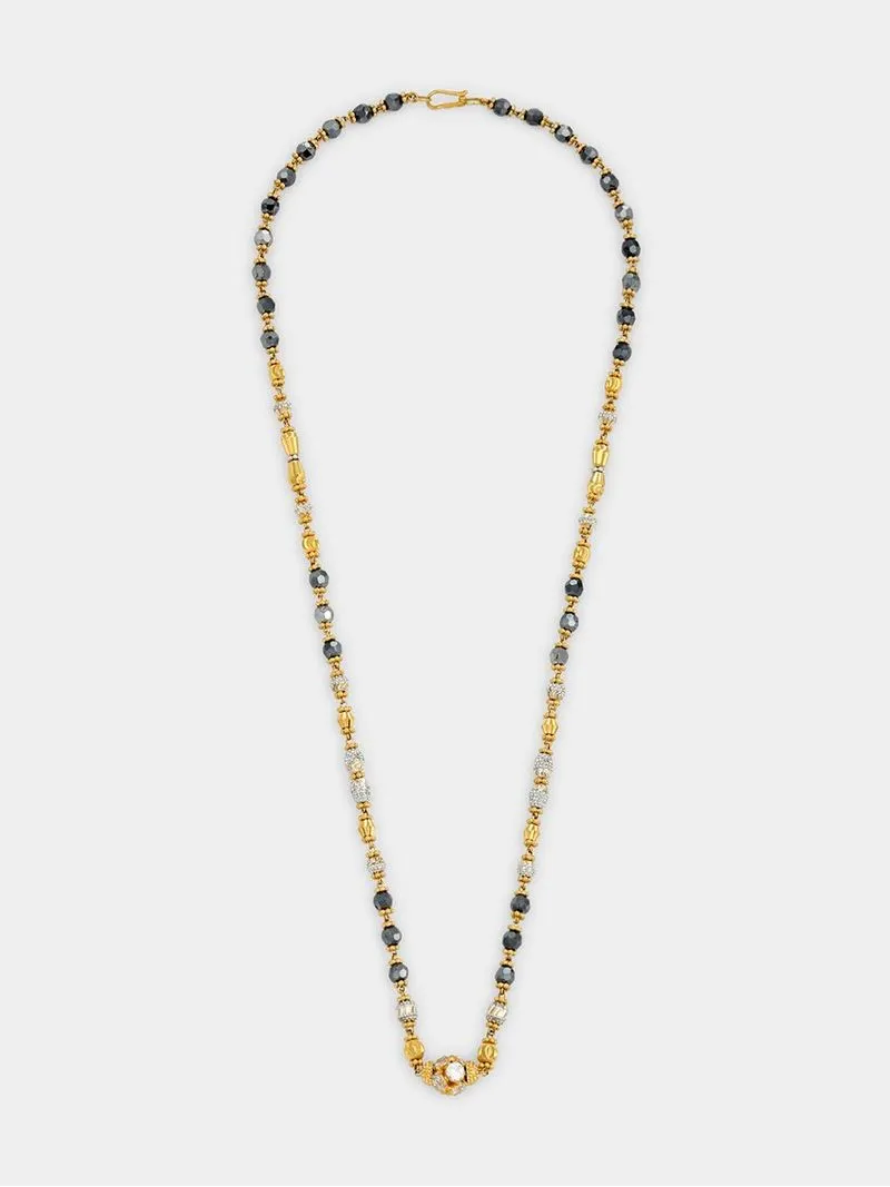 Yellow & White Gold Mangal Sutra Necklace