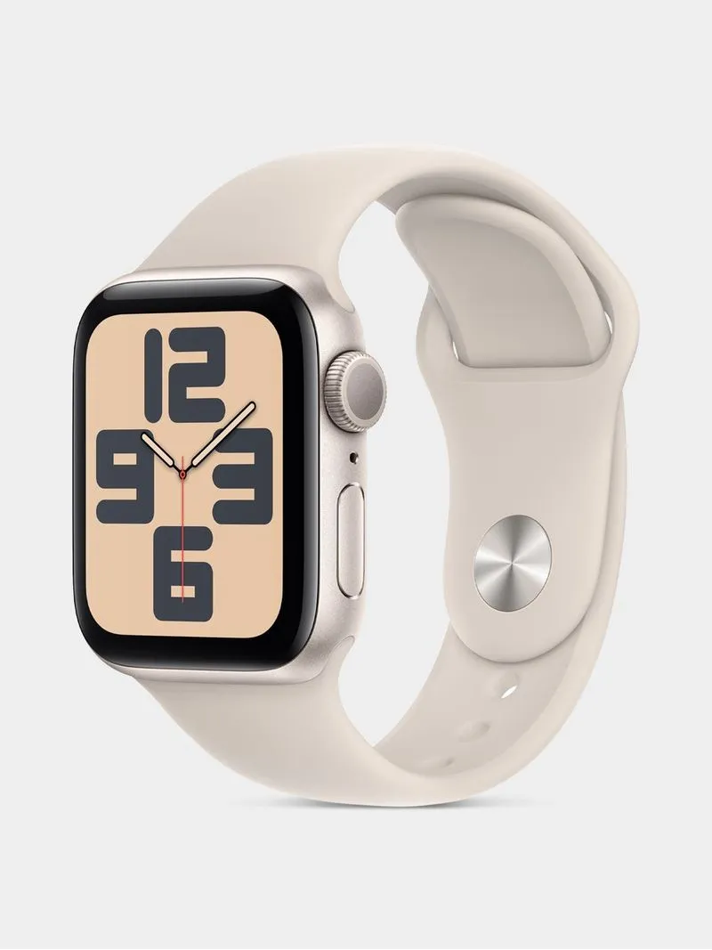 Apple Watch SE GPS 40mm Starlight Aluminium Case with Starlight Sport Band - Regular